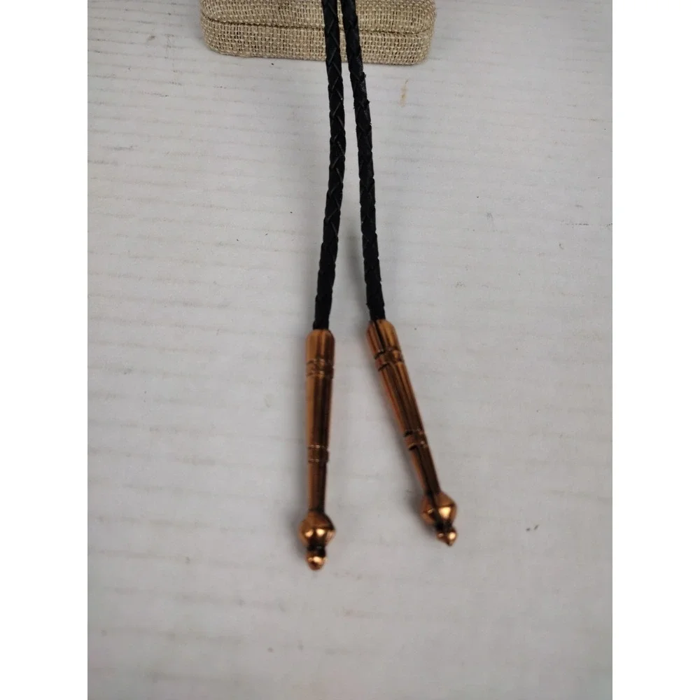Vintage Solid Copper OWL Bolo Tie Native American Indian Style Rockabilly GPA